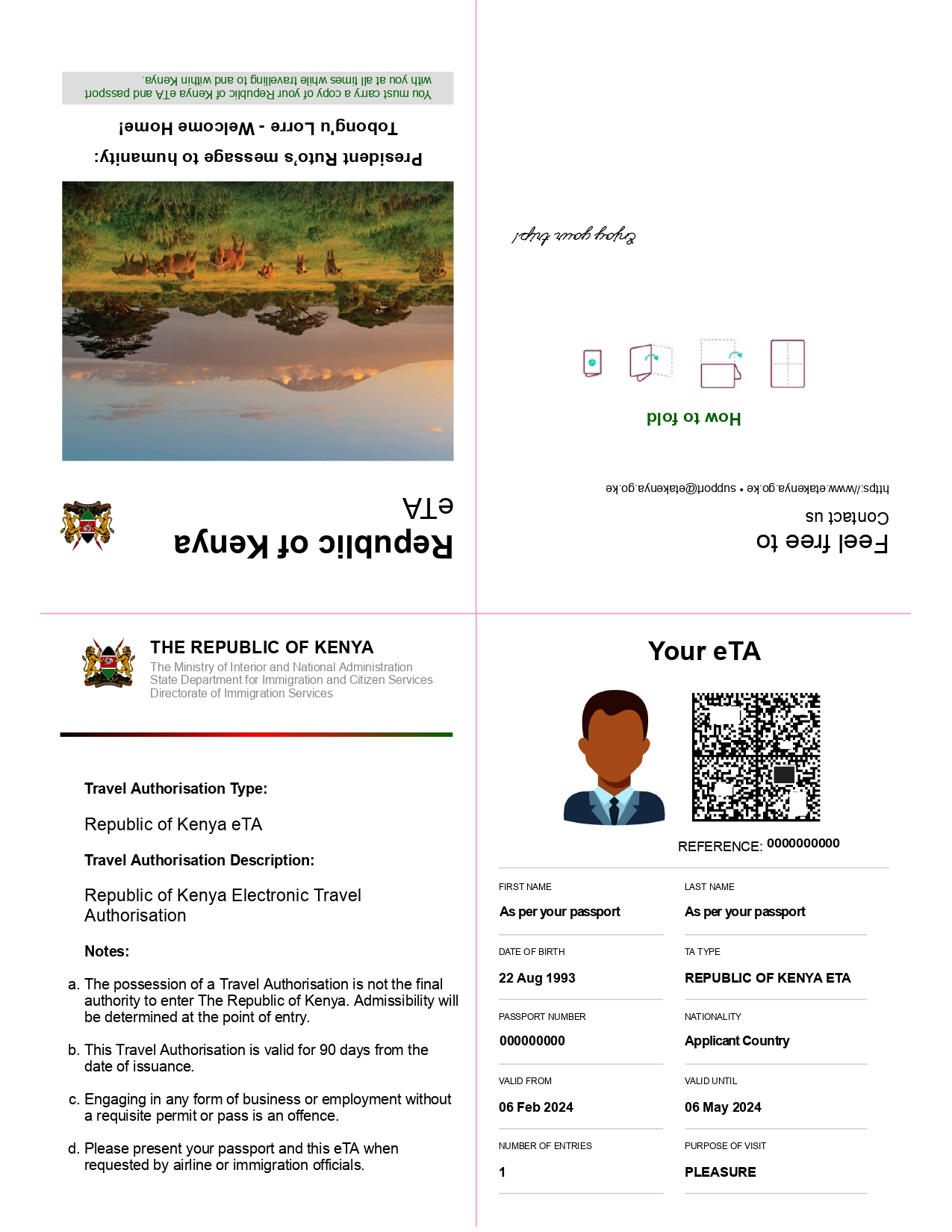 Kenya eTA for Singaporean Citizens