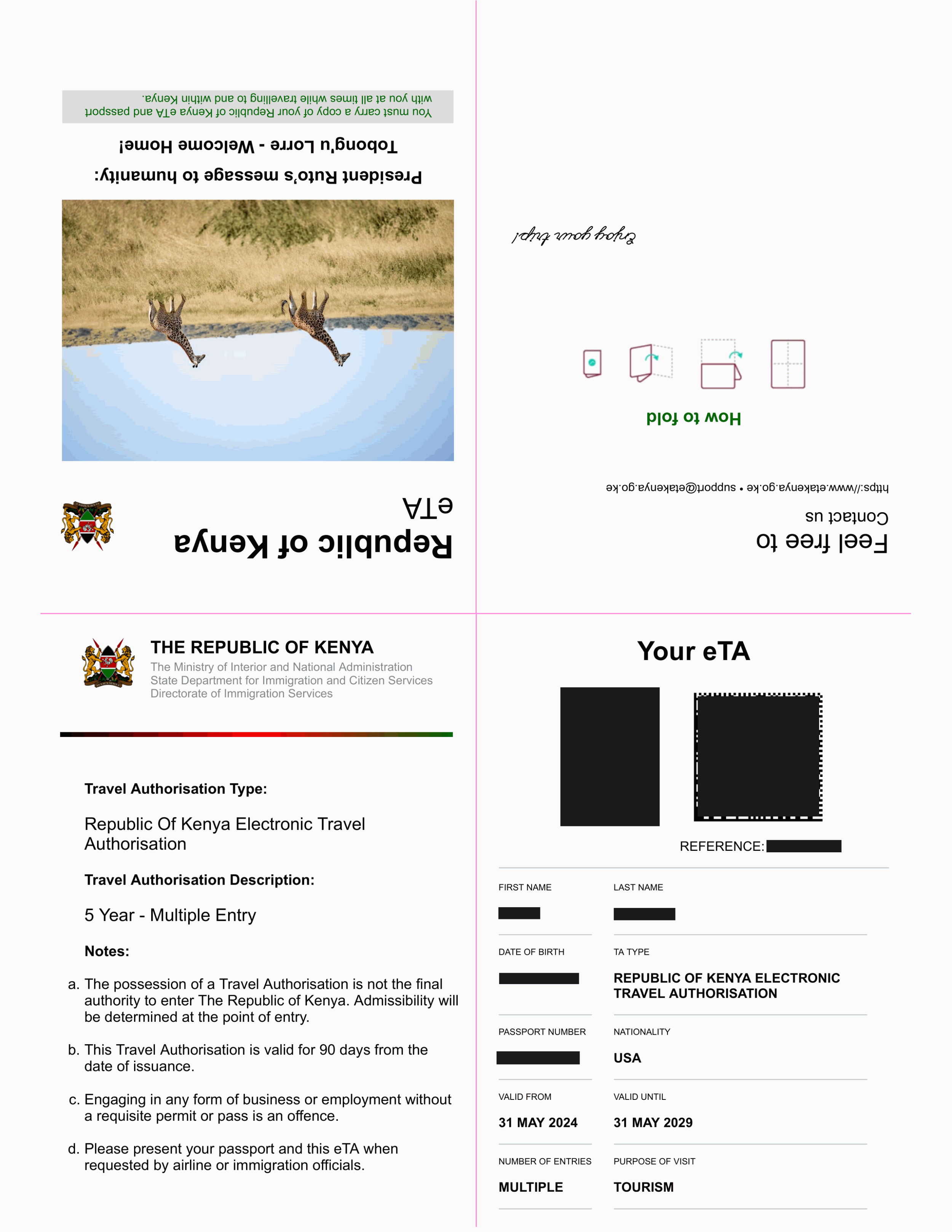 Kenia 5-Jahres-eTA für mehrfache Einreise