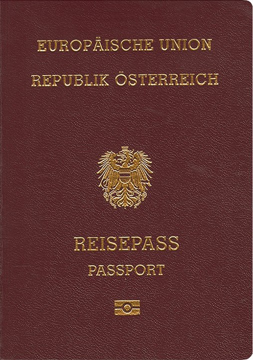 Front Cover of Austria Passport