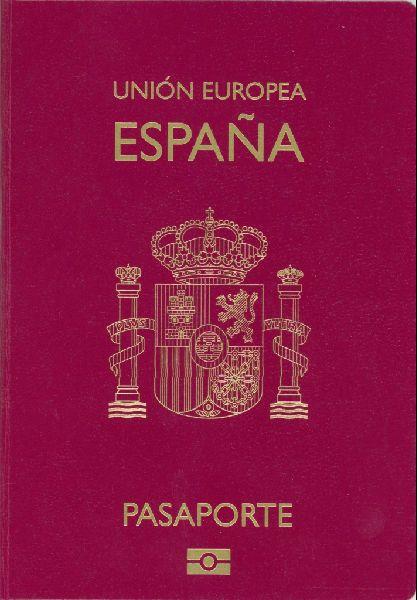 Couverture du passeport espagnol